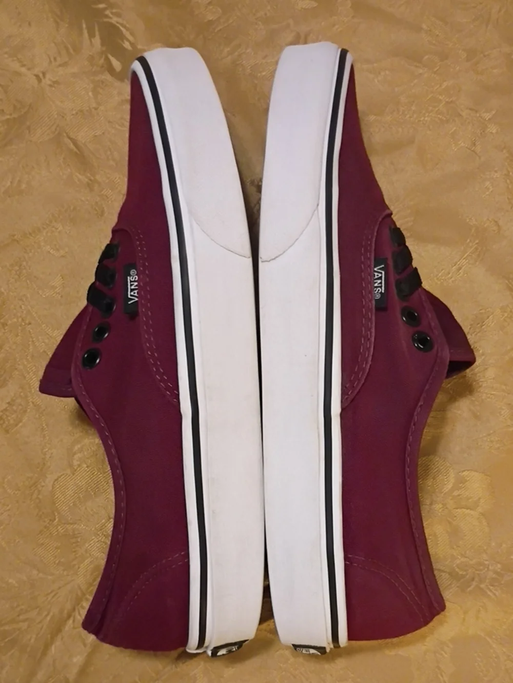 VANS  Plum Canvas Low-Top Sneakers Men's 7.5 Women's 9.0